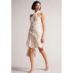 IN STORES NOW Ted Baker Elegant Sutton Halter Pink Halter Dress Sz 6 Ted Sz 2